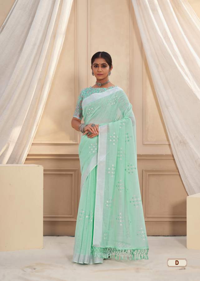Shangrila Novelty Linen Latest Festive Wear Linen Designer Fancy Saree Collection